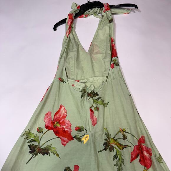 LK Bennett Kristen Pistachio Poppy Print
Cotton-Silk Backless Dress Size 2 - Picture 6 of 8